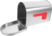CVUTOVO Small Decorative Mailbox Tinplate Candy Box with Raised Signal Flag Stylish Classroom Playhouse DIY Craft for Valentine Exchange and Decorating Activities