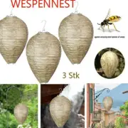 Pack of 3 wasp nest dummy wasp trap wasp repellent for the garden insects E M2I3
