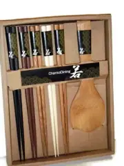 Chopsticks Sushi Set with Wooden Rice Spatula By Chanko Dining Gift Box
