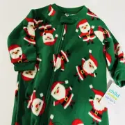 Infant 18 Months Christmas Fleece Sleeper Santa Claus - Carters- Grips On Feet