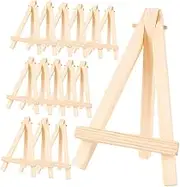 BEBEMOKO 15Pcs Mini Wooden Easels Display Stands for Canvases Photos and Artworks for Classroom Events and Home Decor
