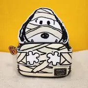 Loungefly Peanuts Snoopy Halloween Mummy Costume Glow in the Dark Mini Backpack