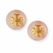 Tory Burch Rose Quartz Logo Earrings JPN Limited Collection Goods Accessory