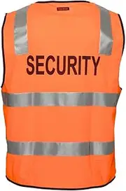 Prime Mover unisex Security Day Night Safety Vest with Tape, Orange, 3X-Large