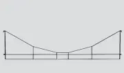 8924 Marklin Z-scale Catenary Wire section cross span to spans 5 tracks