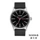 NIXON SENTRY 極簡復刻 黑 銀刻 黑錶 皮錶帶 男錶 女錶 手錶 A105-000