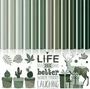Whaline 12 Sheet Sage Green Heat Transfer Vinyl Assorted Gradient Green Iron on Vinyl Colorful Printed HTV Adhesive Craft Vinyl for Clothing Costume DIY Fabric Craft, 9.6 x 11.8 Inch