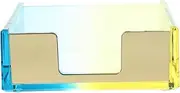SECFOU Note Papers Holder Memo Pad Case Acrylic Organizer Box Desktop Notepad Holder Paper Clip Storage