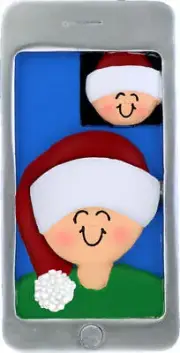 Video Phone Call Zoom Personalized Christmas Ornament