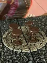 Tavern 4pc Bar Stool set D&D Miniature Dungeons Dragons Rusty Inn wooden terrain