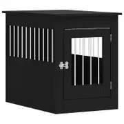 vidaXL Dog Crate Furniture Kennel Animal House Pet Cage Black Engineered Wood