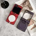 For Samsung Galaxy Z Flip6 Flip5 Flip4 3 Magnetic Phone Case Ring Holder Cover