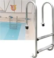 2/3 Step Pool Ladder,with Stainless Steel Handrails,Easy Assembly and Climbing Stable Structure,for Inground Pools Water Park(2-steps1.2mm)