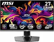 MSI, MPG 272URX QD-OLED, 27-Inch,4K UHD, 3840x2160,OLED Monitor, 240Hz,0.03ms, DisplayHDR True Black 400, G-SYNC Compatible, HDMI 2.1, DP 2.1a, USB C (98W PD), Tilt/Height Adjustable, Black