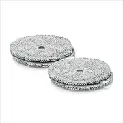[Bosch] BHZUPAD1 Microfibre Mop Pads Set of 2 Suitable for Unlimited 7 ProHygienic Aqua Cordless Vacuum Cleaners, Durable, Thorough, Soft, Washable, with Loops for Hygienic Weight Loss, Grey