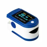 Finger Heart Pulse Rate Oxygen Saturation Monitor Digital Oximeter - White/Blue