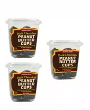 3 Pack Trader Joe's Dark Chocolate Peanut Butter Cups Candy 16 oz ea