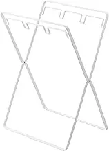 Yamazaki Industries 5714 Shopping Bag, 3 Rows, 10.2 gal (45 L), White, Approx. W 15.0 x D 11.4 x H 21.3 inches (38 x 29 x 54 cm), When in Use, Tower, Sorting Trash Can, Shopping Bag Stand