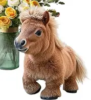 Robot Horse Toy - Electric Interactive Walking Toy Simulation Horse | Realistic Electronic Plush Companion, Robotic Pet for Birthday, Boys Girls
