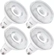 Sunco Lighting 4 Pack Dusk to Dawn Light Bulbs Flood Light Outdoor PAR30 LED