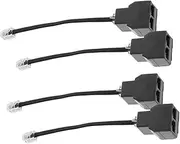 GOOHOCHY 6p4c Detachable Rj11 Splitter for Landline 4-core Rj14 Phone Line Adapter