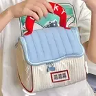 Kawaii Dopamine Color Wash Bag Cotton Printed Make Up Pouch Bag Kids