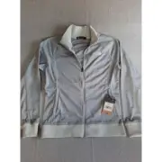 The North Face Women Large TNF Ladies Tech FZ Fleece Zip-Up Stretch Jacket Gray