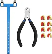 AHOSOUTLY Archery Bow String Nocking Points Set with T Square Ruler Nocking Buckle Pliers and 8pcs Nocking Buckle Set,for Recurve and Compound Bowstring Accessories