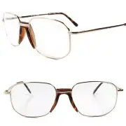 Genuine Vintage 80s 90s Classic Mens Gold Aviation Bifocal 1.00 Reading Glasses