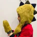 日本兒童手套BISQUE保暖帽 手套 綿羊造型 恐龍造型 外出保暖 毛帽 手套 BISQUE 禦寒保暖衣物 手套 圍脖帽