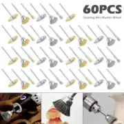 60Pc Brass Wire Wheel Cup Pen Brush Mix Set For Dremel Rotary Tool Die Grinder
