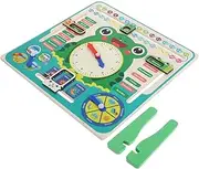 ERINGOGO Cute Clock Wooden Calendar Learning Toy Boys and Girls' Cognitive Teaching Aid Calendar Cognition Math Toys Preschool Educational Game