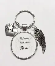 Memorial Mother Keychain Mom In Heaven Memory Guardian Angel Wing Sympathy Gift