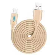 2PCS 2.4A Micro USB Auto Cut-off Fast Charging Data Cable For Huawei P30 Pro Mate 30 5G Xiaomi 9Pro Redmi K30 Oneplus 7T Pro GOLD COLOR