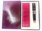 NOS PARKER SONNET Marble Red Ballpoint Pen Mechanical Pencil Box Pouch Free Ship