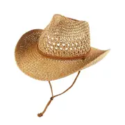 Summer Straw Beach Hat Outdoor Western Sun Hat Youth Sunscreen UV Protection