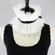 Yulakes 1PCS Women Retro Mesh Neck Ruff Lace Neck Ruffle Collar Mini Cape Cosplay Gift