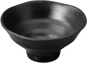 Fukui Craft 75005650 Melamine, Diameter 0.5 inches (13.2 cm), Thin High Base Feather Anti-Round Pot, Black Mat