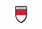PATCH PATCHES EMBLEM IRON ON GLUE PRINT FLAG world crest indonesia