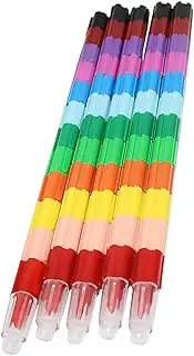 12 Building Block Crayons Stacking Toys for Boys and Girls Party Favors Drawing Crayon Toy Set