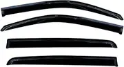4PCS Premium Weather Shields Window Visors for Toyota Hilux 2005-2015 Dual Cab Weather Shields Window Visors Rain Guard Car Wind Deflectors Black