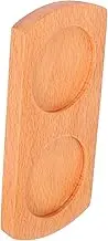 CLISPEED Wooden Pepper Grinder Rest Holder Rustic Kitchen Decor Non Slip Base for Salt Pepper Easy Maintenance Wooden Tray for Sauce Bottle Contemporary Aesthetic