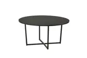 Archie Round Wooden Coffee Table 80cm - Black