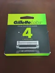 Gillette Labs Men's Razor Blade Refills with Exfoliating Bar, 4 Refills NEW