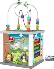 J'ADORE Big Wooden Zoo Animal 5-in-1 Activity Cube Center