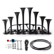 Train horn kit, used for train horns on trucks/cars. 8 Air horn, super loud 12V