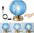 Modern Glass Table Lamp 3 Brightness Levels Dimmable Touch Control Desk Lights
