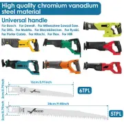 12Pcs Reciprocating Saw Blade Set 6/9inch Cutting Recip Sabre Saw Blade BV