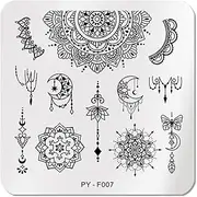 Nail Stamping Plates Geometric Grid Flower Pattern Nail Art Templates Stamp Stencil Tools zhengpingpai