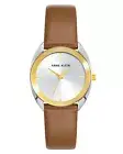 Anne Klein Women's Silver Dial Tan Leather Strap Watch AK/4031-TTBN